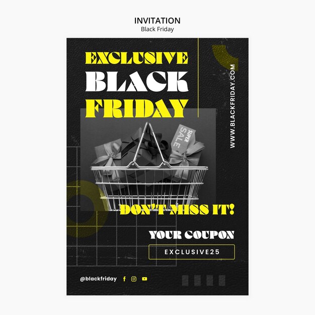 aesthetic black friday story template minimalist Black Friday sale announcement Instagram story template with clean typography