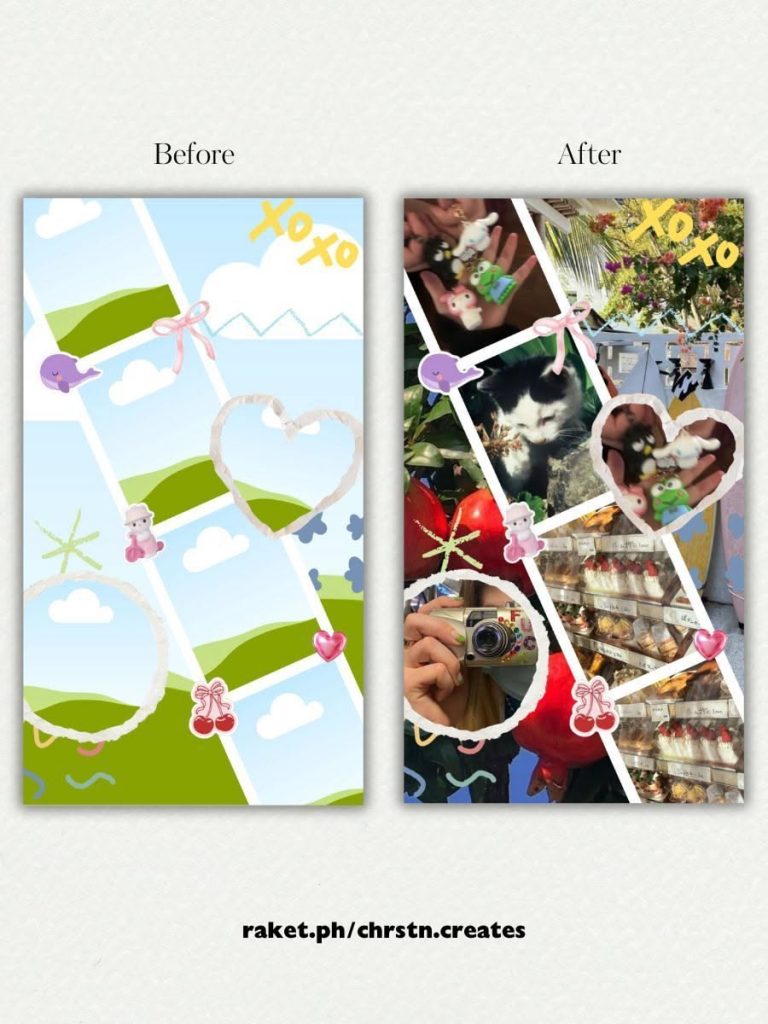 aesthetic blogger story template aesthetic blogger daily diary Instagram story template with calendar grid and sticky notes