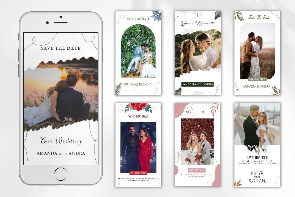 aesthetic boho instagram story template boho wedding instagram story template macrame frame wildflowers