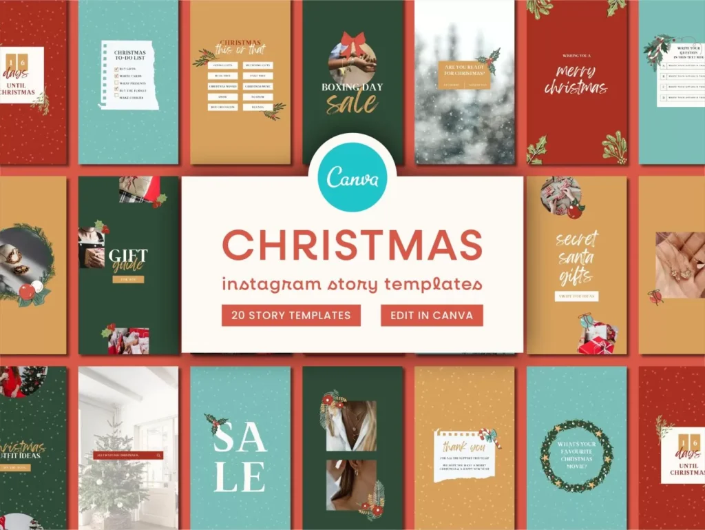aesthetic christmas instagram story template Christmas Eve mood Instagram story template dark navy gold candle