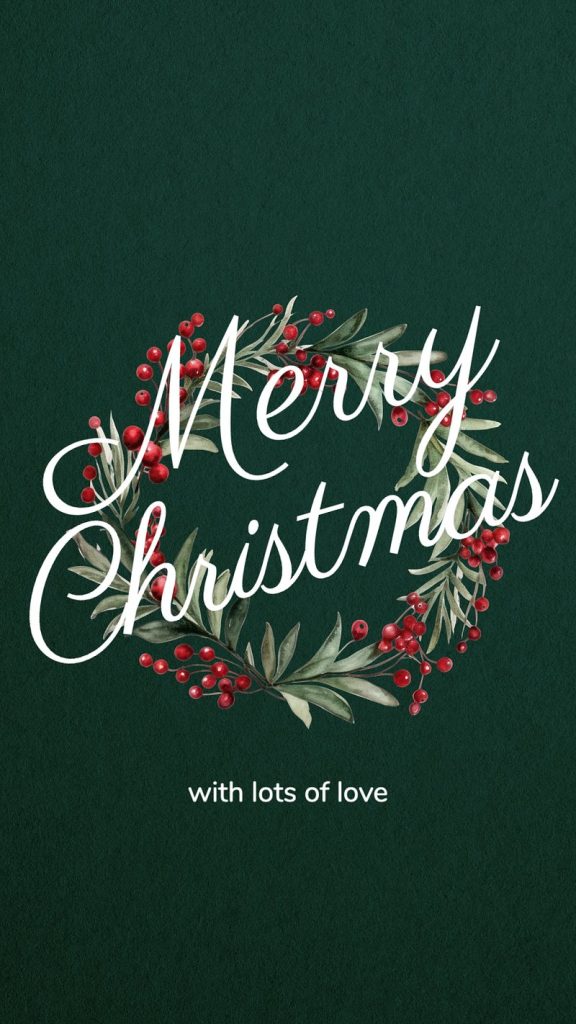 aesthetic christmas instagram story template Christmas quote Instagram story template typography wreath