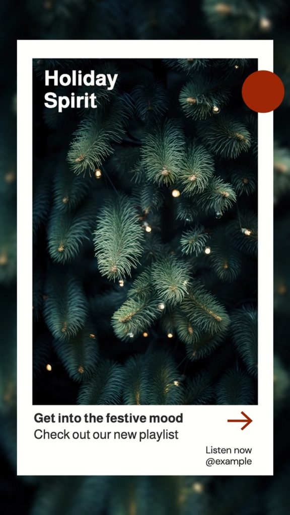 aesthetic christmas instagram story template vintage holiday photo Instagram story template polaroid frame