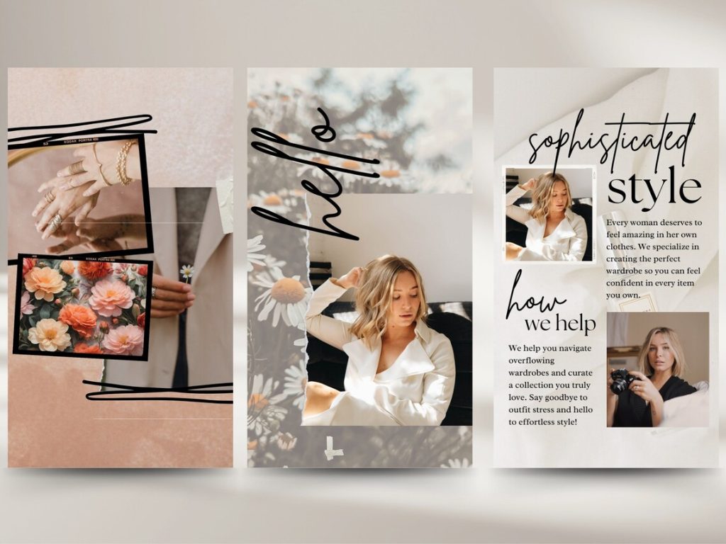 aesthetic content creator story template modern aesthetic Instagram story template vibrant