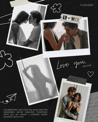 aesthetic couple collage story template aesthetic polaroid collage couple instagram story template
