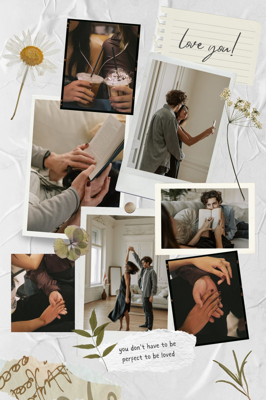 aesthetic couple collage story template scrapbook couple instagram story template aesthetic