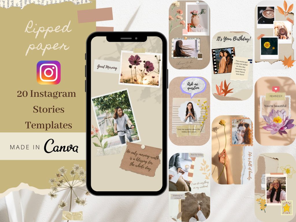 aesthetic creator story template aesthetic creator tools flat lay Instagram story template