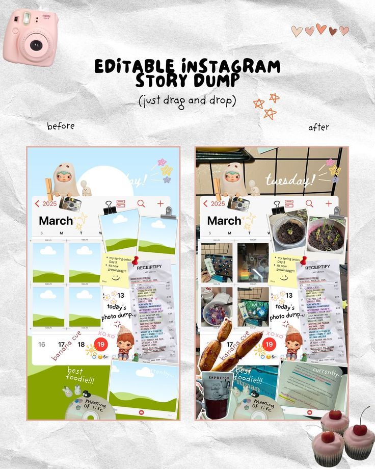 aesthetic daily life story template aesthetic afternoon pick-me-up Instagram story template with tea and books