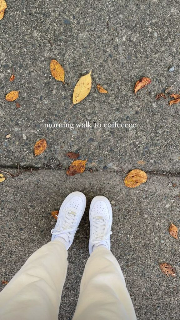 aesthetic daily life story template aesthetic afternoon walk Instagram story template with trees and sunshine