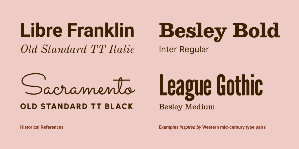aesthetic design moodboard story typography pairing examples serif and sans-serif on a moodboard