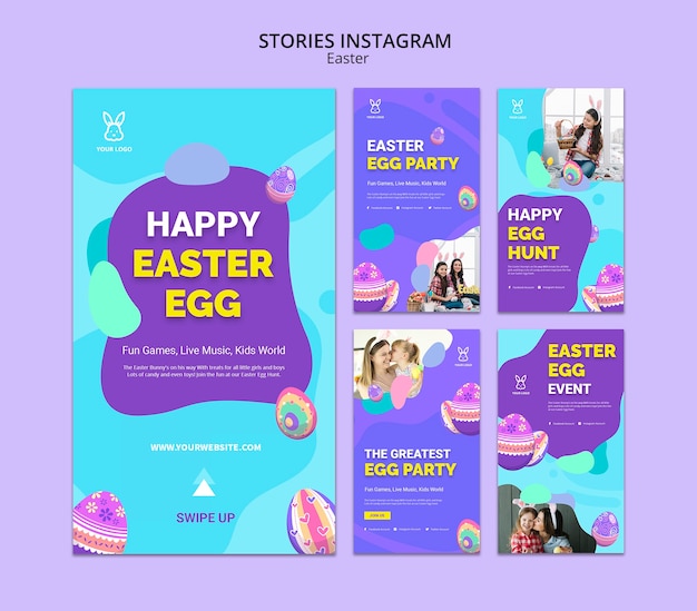 aesthetic easter story template Easter candy basket countdown Instagram story template