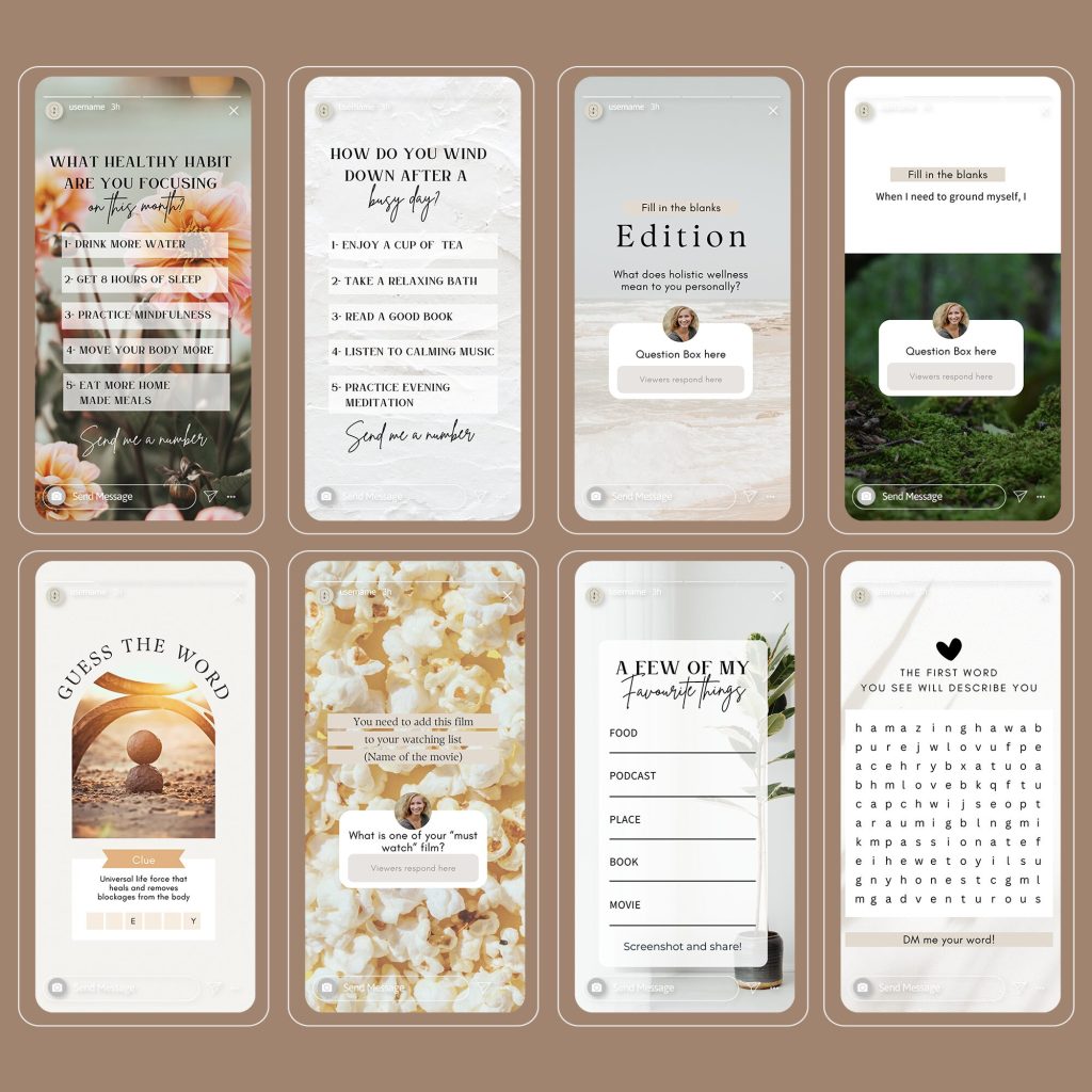 aesthetic engagement story template aesthetic engagement story poll template design