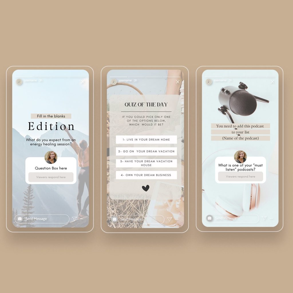 aesthetic engagement story template aesthetic slider emoji story template interface