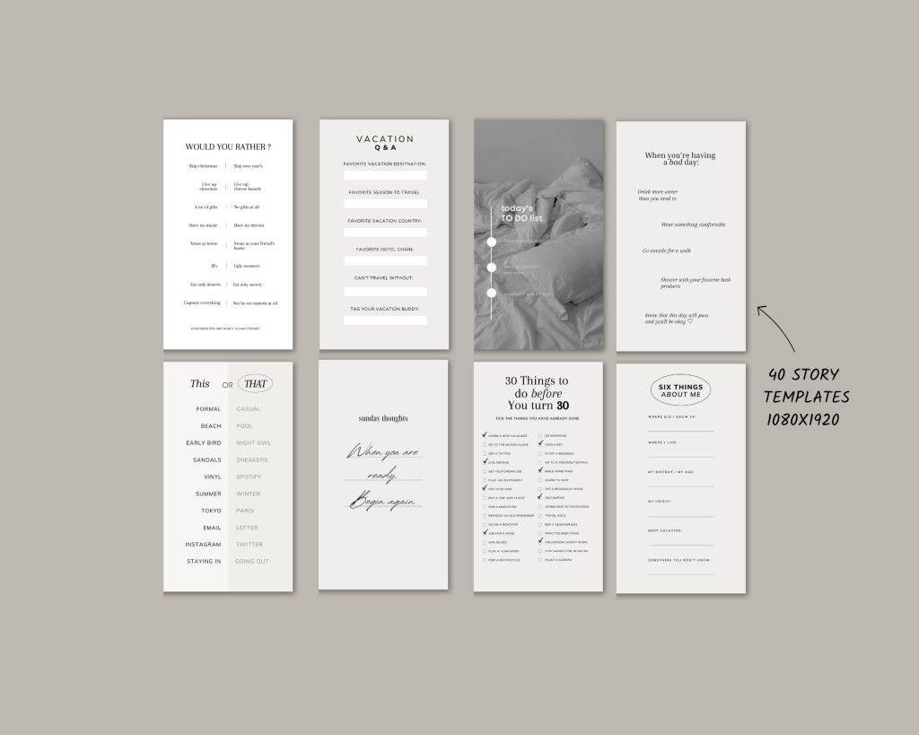 aesthetic engagement story template aesthetic star rating story template minimalist