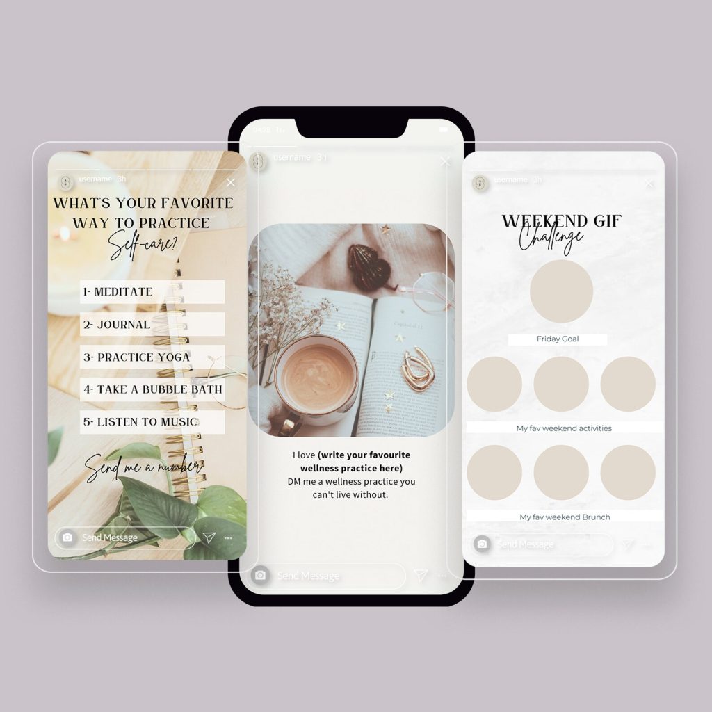 aesthetic engagement story template aesthetic story challenge template with dots pattern