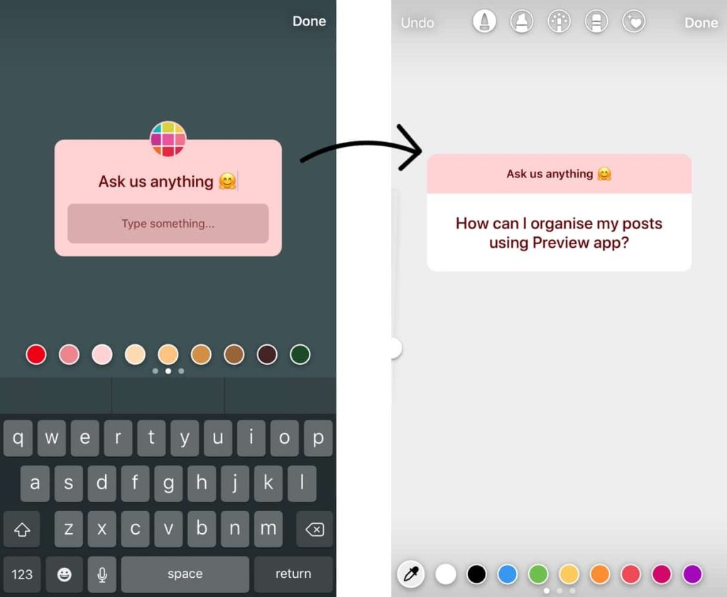 aesthetic event announcement story instagram story Q&A prompt with question mark and ask me anything text