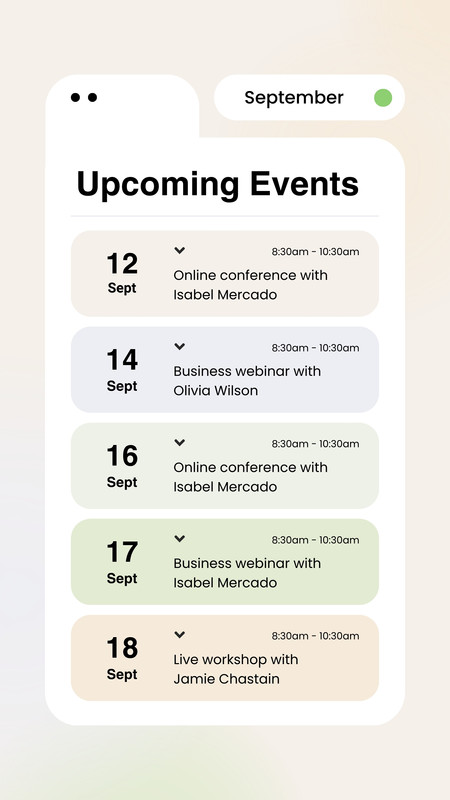 aesthetic event announcement story instagram story schedule timeline template with icons