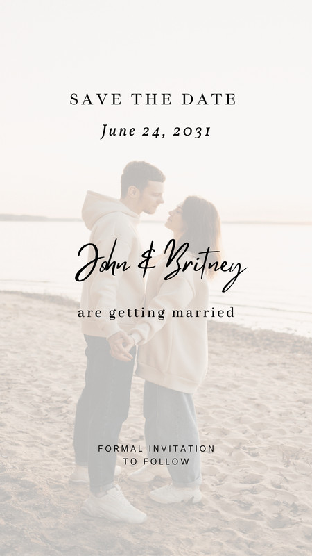 aesthetic event announcement story minimalist save the date instagram story template with date stamp