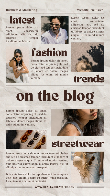 aesthetic fashion blogger story close-up detail story template fashion blogger