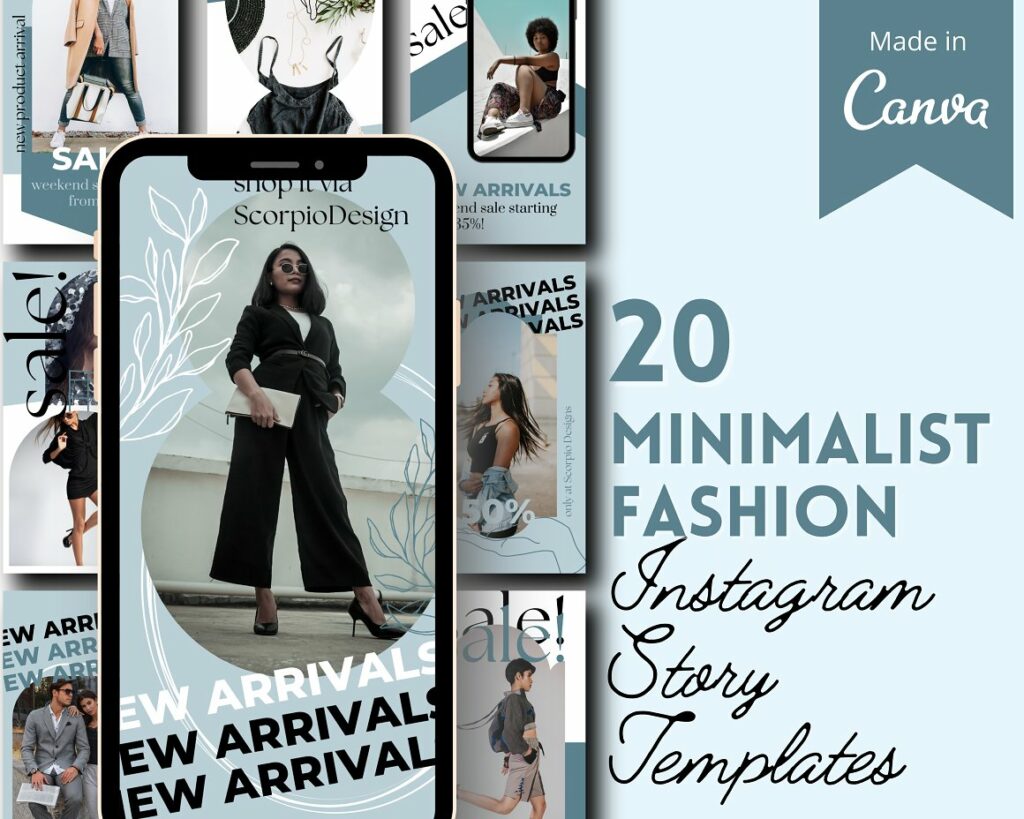 aesthetic fashion blogger story minimalist OOTD story template fashion blogger