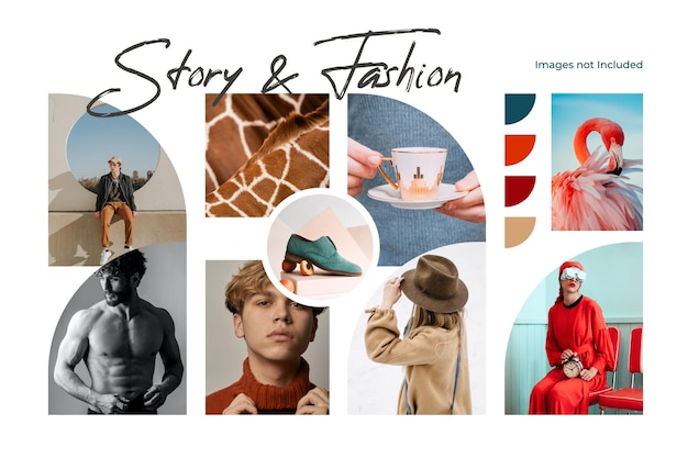 aesthetic fashion blogger story style mood board story template fashion