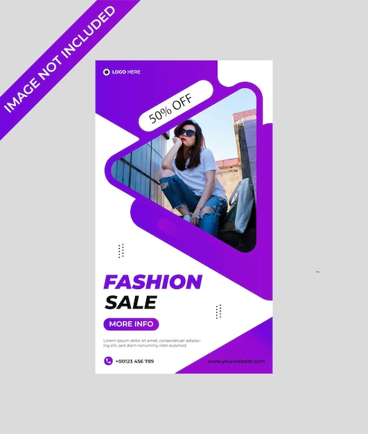 aesthetic fashion sale story template minimalist fashion sale Instagram story template with clean typography
