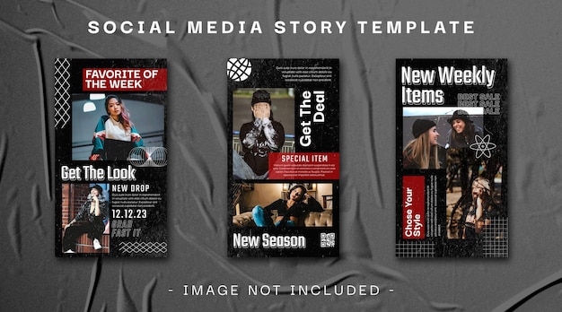 aesthetic fashion sale story template streetwear fashion sale Instagram story template with bold typography and urban vibe