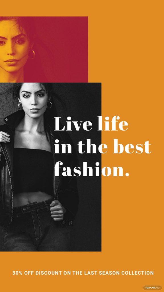 aesthetic fashion sale story template sustainable fashion sale Instagram story template with green leafy tones and eco-friendly icons