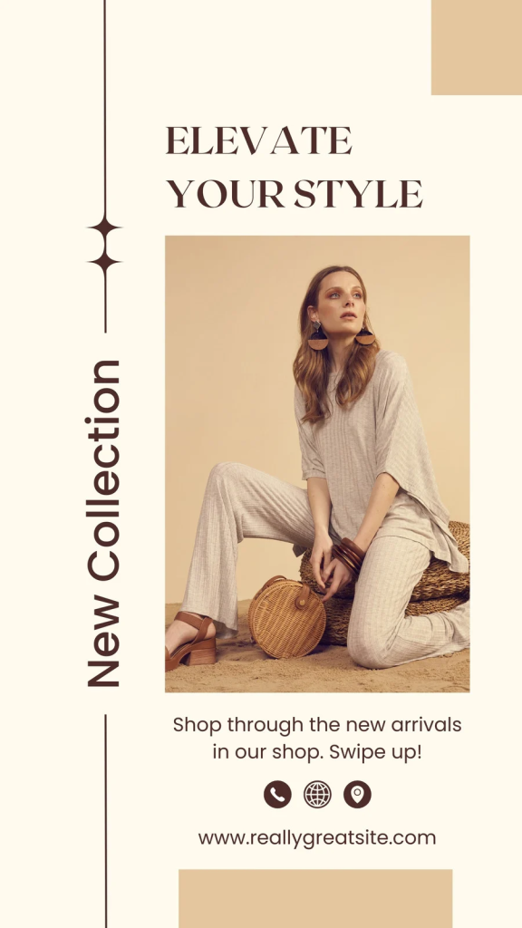 aesthetic fashion story template aesthetic fashion brand showcase Instagram story template with logo and product details