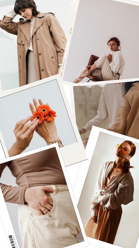 aesthetic fashion story template aesthetic fashion moodboard Instagram story template with collage of outfits and textures