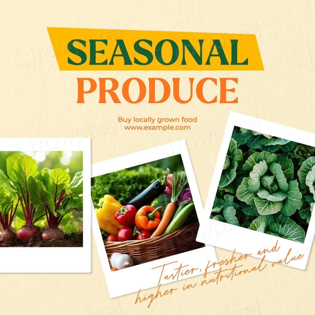 aesthetic food blogger story seasonal produce template