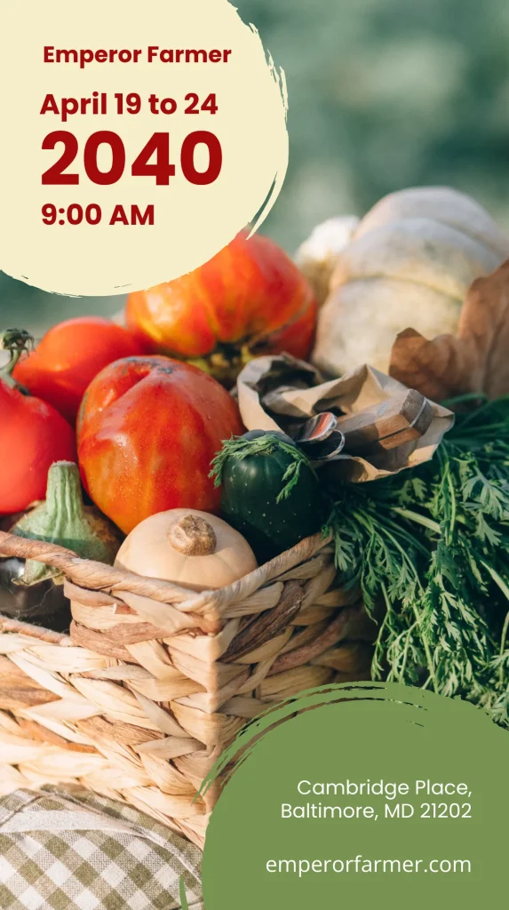aesthetic food photo story template aesthetic farmers market haul flat lay Instagram story template