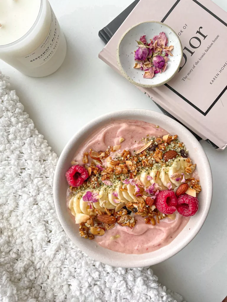 aesthetic food photo story template aesthetic healthy bowl Instagram story template with smoothie bowl photo