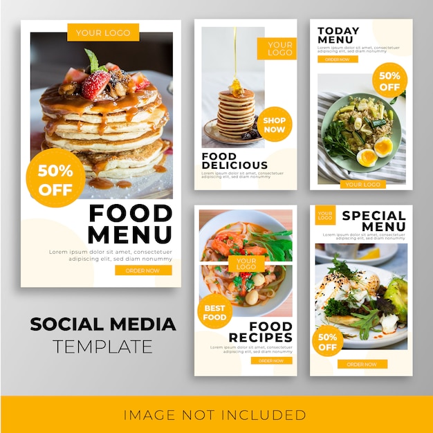 aesthetic food story template bright colorful food Instagram story template