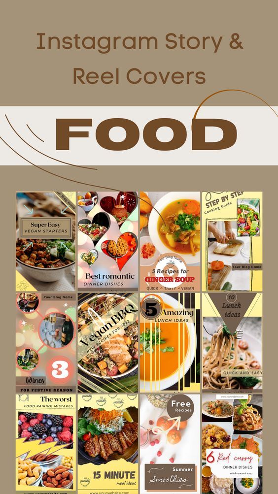 aesthetic food story template rustic farmhouse food Instagram story template