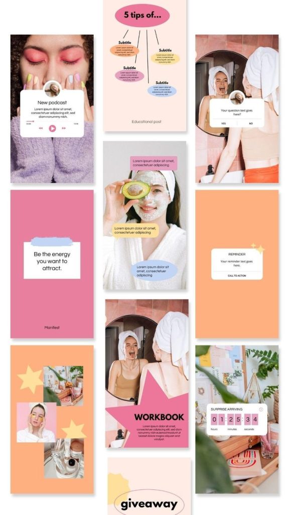 aesthetic get to know me story aesthetic favorite things instagram story template