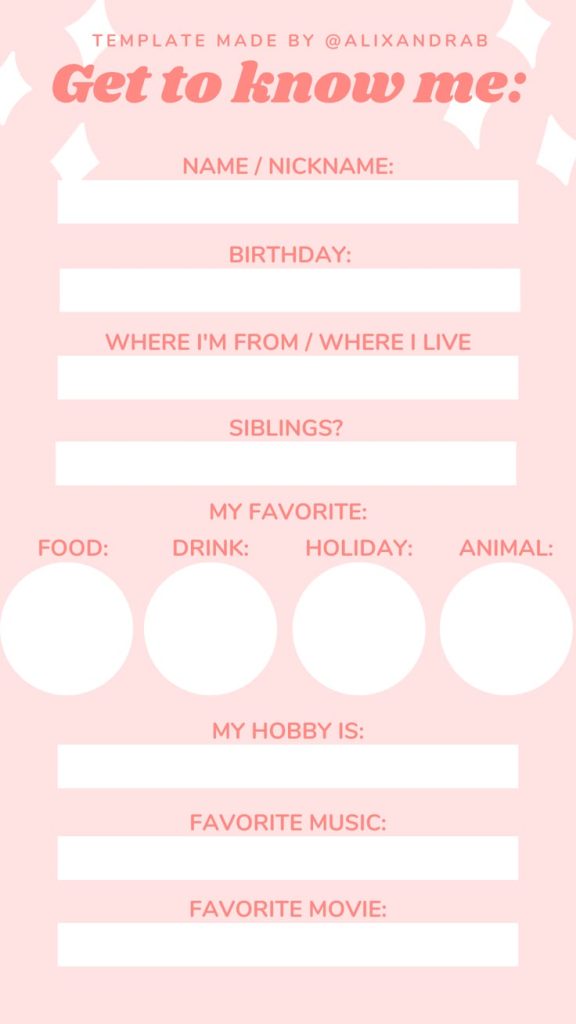 aesthetic get to know me story aesthetic interactive poll instagram story template