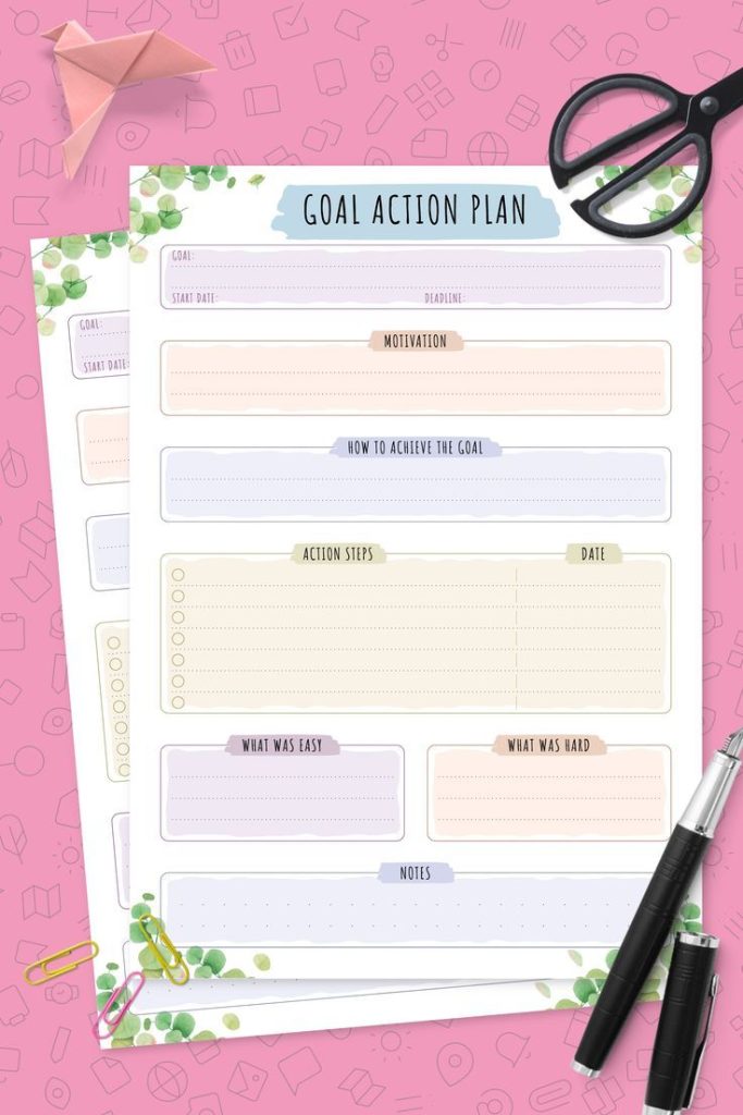 aesthetic goal tracker story template aesthetic daily priority story template with top three goals