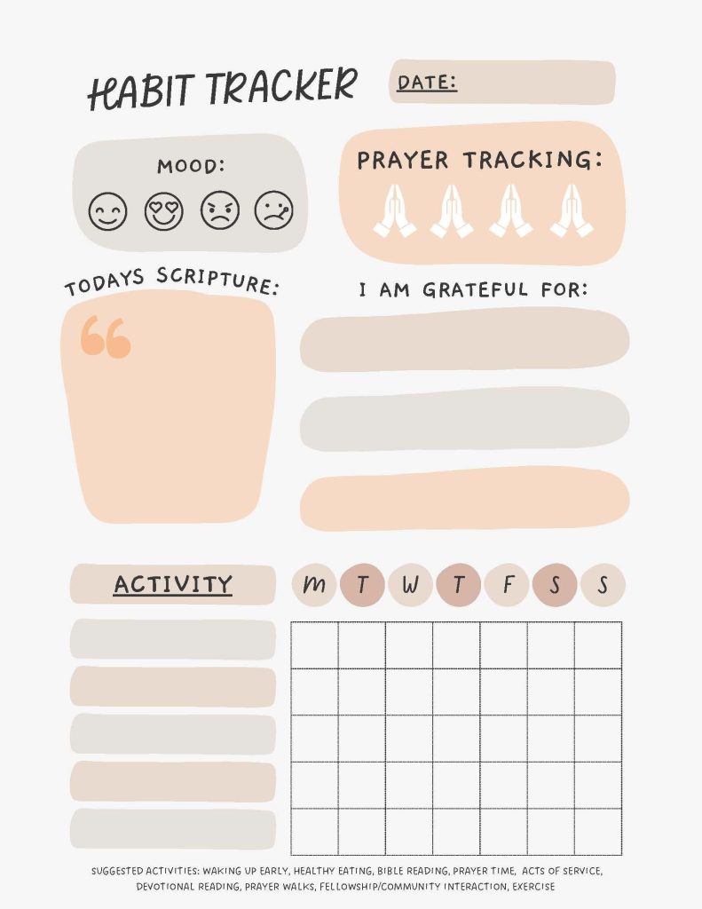 aesthetic habit tracker story template aesthetic weekly habit tracker story template