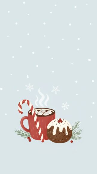 aesthetic holiday story template cozy Christmas fairy lights hot cocoa