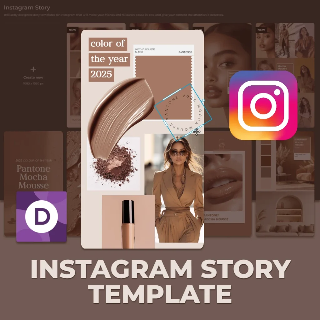 aesthetic ig story template Instagram story template with photo collage strip layout