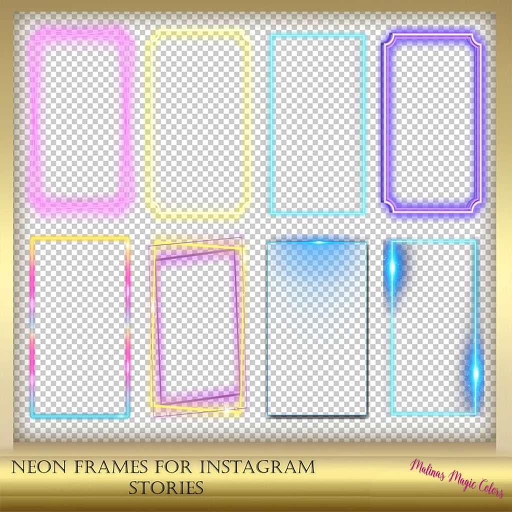 aesthetic instagram story border neon glow border Instagram story effect