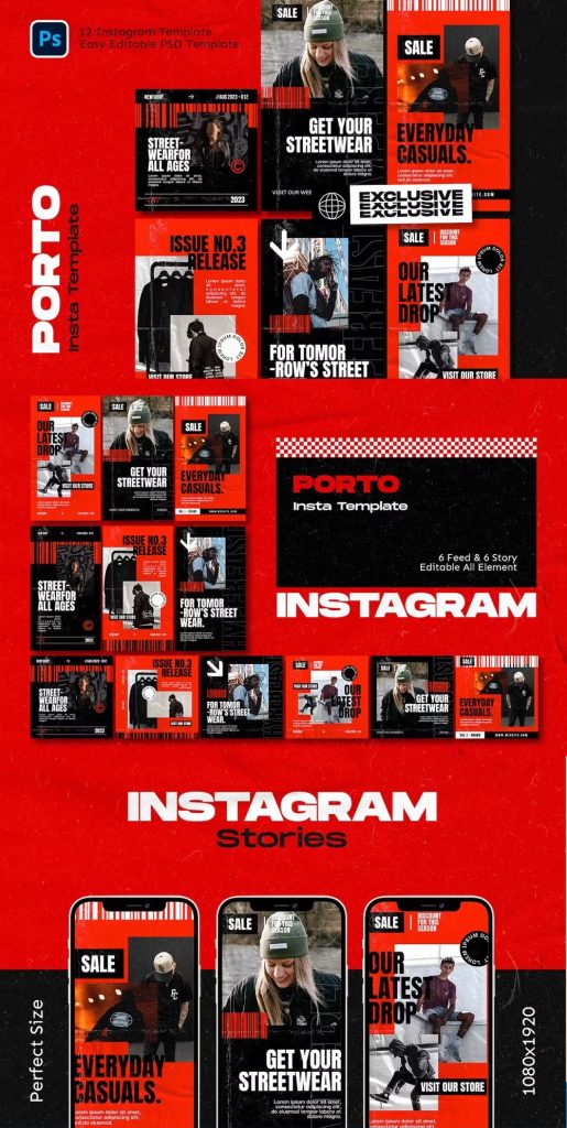 aesthetic instagram story template for brand minimalist product showcase Instagram story template with white background and centered product