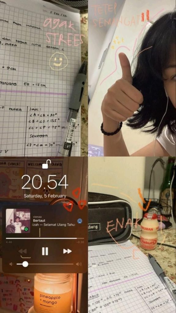 aesthetic instagram story template for students exam countdown