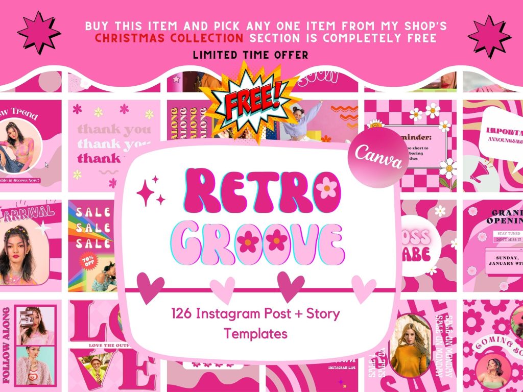 aesthetic instagram story template free download retro 90s Y2K aesthetic Instagram story template free