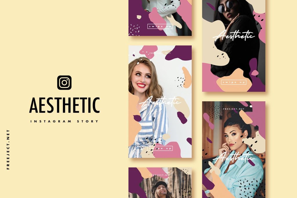 aesthetic intro story template abstract shapes aesthetic instagram story template