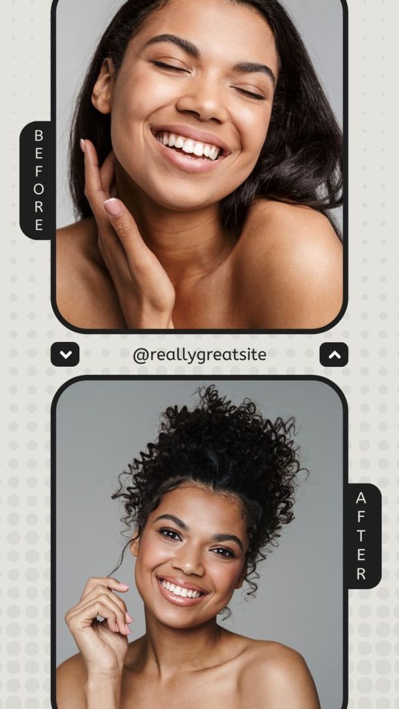 aesthetic launch announcement story before and after transformation Instagram story launch template