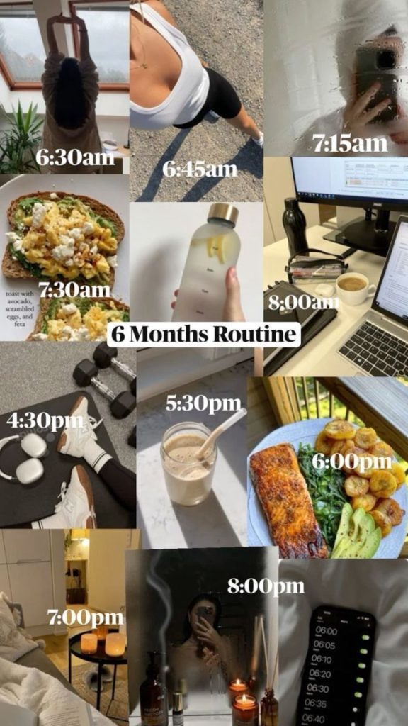 aesthetic lifestyle blogger story aesthetic morning routine flat lay with journal and coffee on marble table