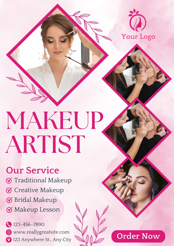 aesthetic makeup artist story template makeup artist mirror selfie Instagram story template soft pink border