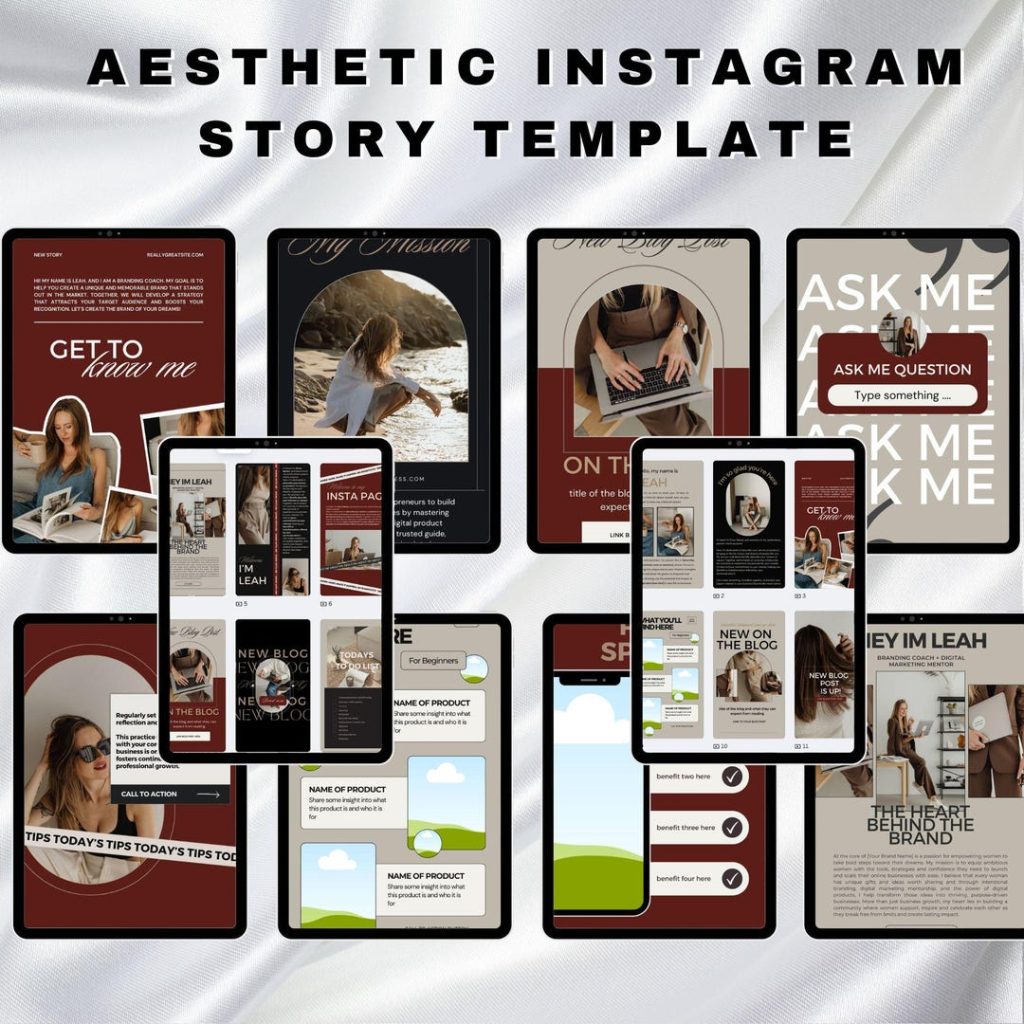 aesthetic memories story template before and after aesthetic story template Instagram