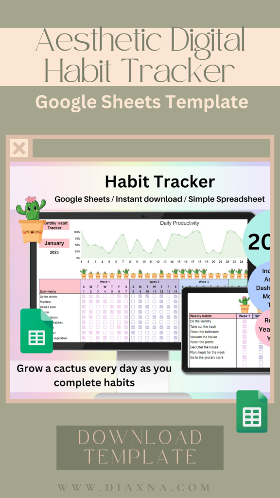 aesthetic monthly planner story template aesthetic habit tracker story template with colored circles and progress bar